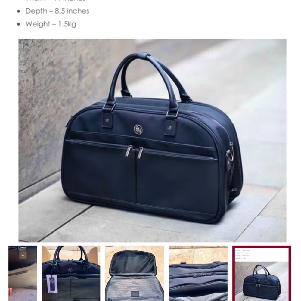 Hato & Hill  carry on bag USB port charging